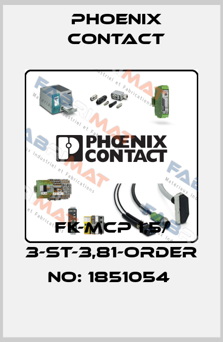 FK-MCP 1,5/ 3-ST-3,81-ORDER NO: 1851054  Phoenix Contact