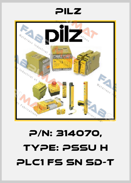 p/n: 314070, Type: PSSu H PLC1 FS SN SD-T Pilz