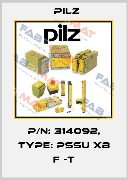 p/n: 314092, Type: PSSu XB F -T Pilz