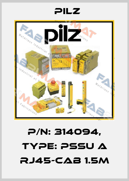 p/n: 314094, Type: PSSu A RJ45-CAB 1.5M Pilz
