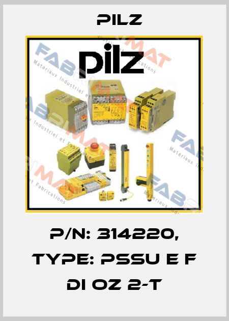 p/n: 314220, Type: PSSu E F DI OZ 2-T Pilz