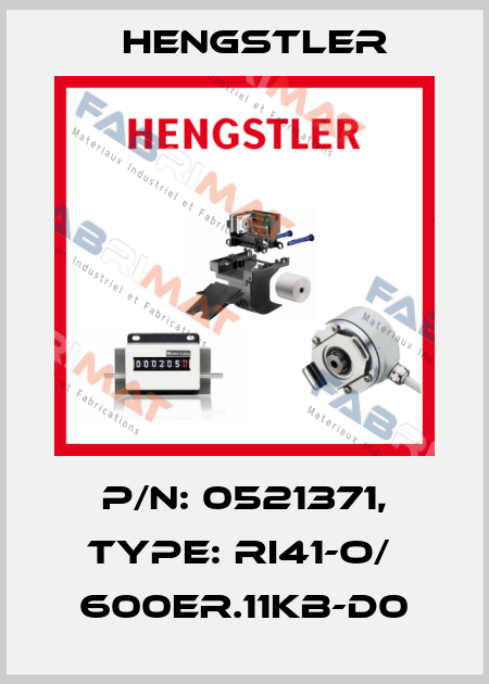 p/n: 0521371, Type: RI41-O/  600ER.11KB-D0 Hengstler