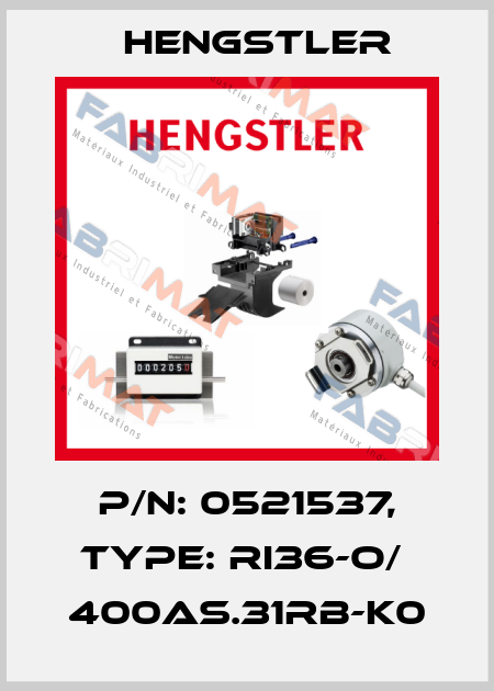 p/n: 0521537, Type: RI36-O/  400AS.31RB-K0 Hengstler