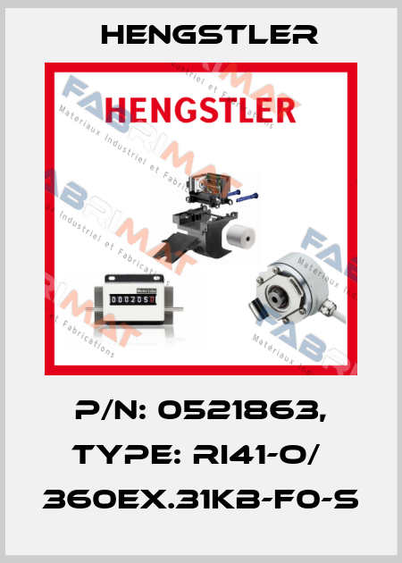 p/n: 0521863, Type: RI41-O/  360EX.31KB-F0-S Hengstler