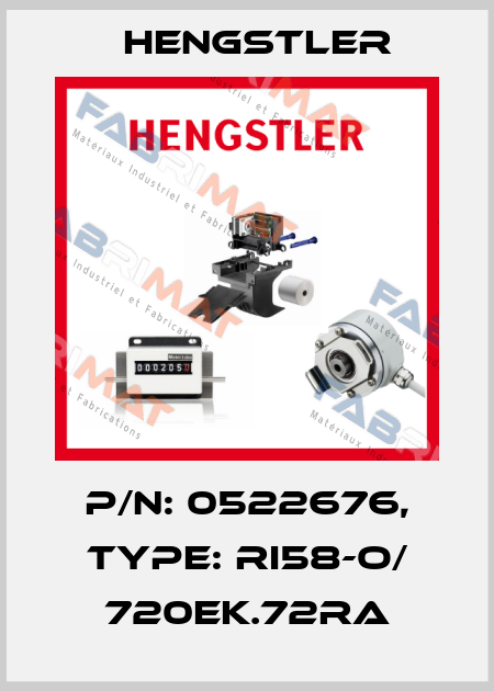 p/n: 0522676, Type: RI58-O/ 720EK.72RA Hengstler
