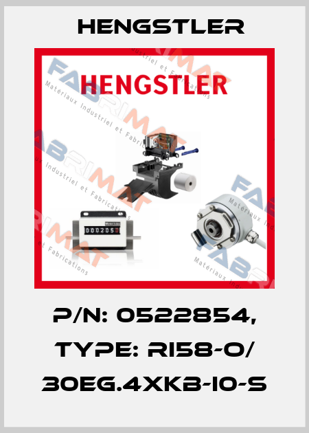 p/n: 0522854, Type: RI58-O/ 30EG.4XKB-I0-S Hengstler