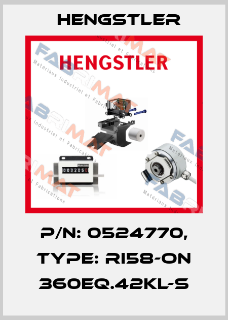p/n: 0524770, Type: RI58-ON 360EQ.42KL-S Hengstler