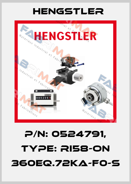 p/n: 0524791, Type: RI58-ON 360EQ.72KA-F0-S Hengstler