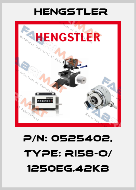 p/n: 0525402, Type: RI58-O/ 1250EG.42KB Hengstler