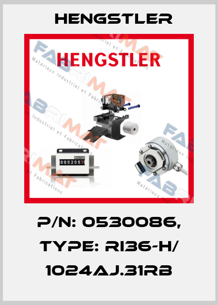 p/n: 0530086, Type: RI36-H/ 1024AJ.31RB Hengstler