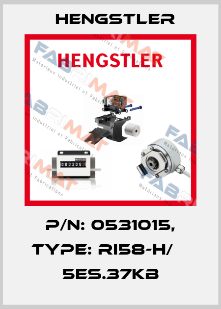 p/n: 0531015, Type: RI58-H/    5ES.37KB Hengstler