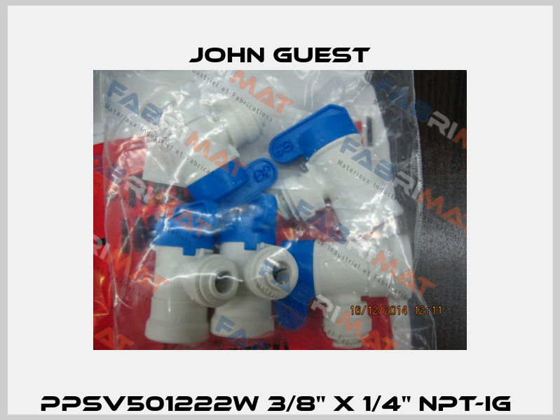 PPSV501222W 3/8" x 1/4" NPT-IG  John Guest