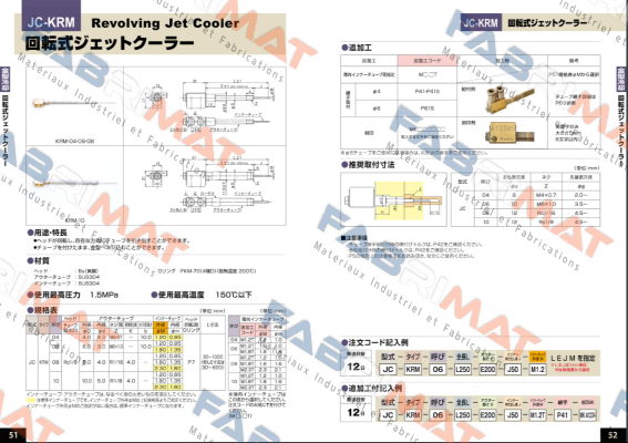 JC-KRM-08-L331-E219-J112-M1.8-MKWL853 Ahresty-tec