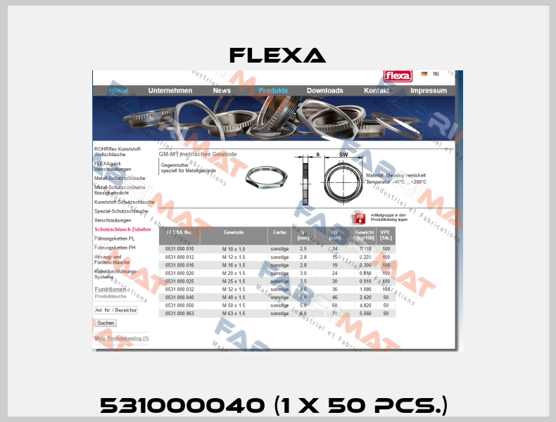 531000040 (1 x 50 pcs.)  Flexa