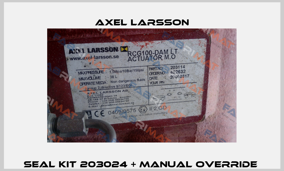 Seal kit 203024 + Manual override  AXEL LARSSON