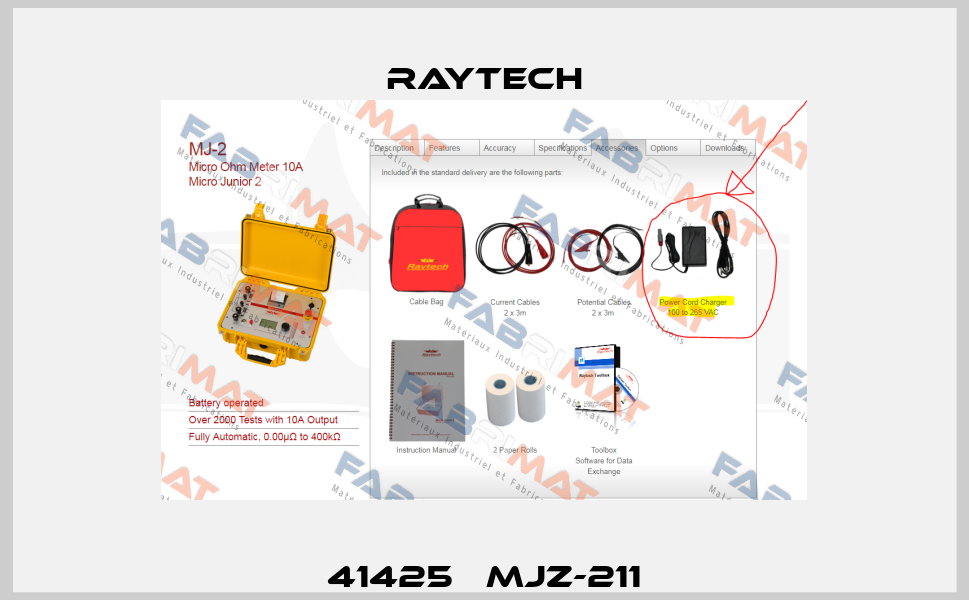 41425   MJZ-211 Raytech
