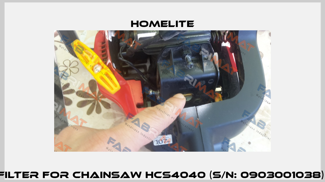 Filter For Chainsaw HCS4040 (S/N: 0903001038)  Homelite