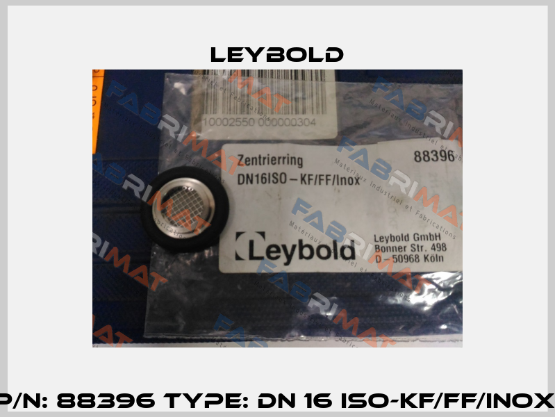 P/N: 88396 Type: DN 16 ISO-KF/FF/Inox  Leybold
