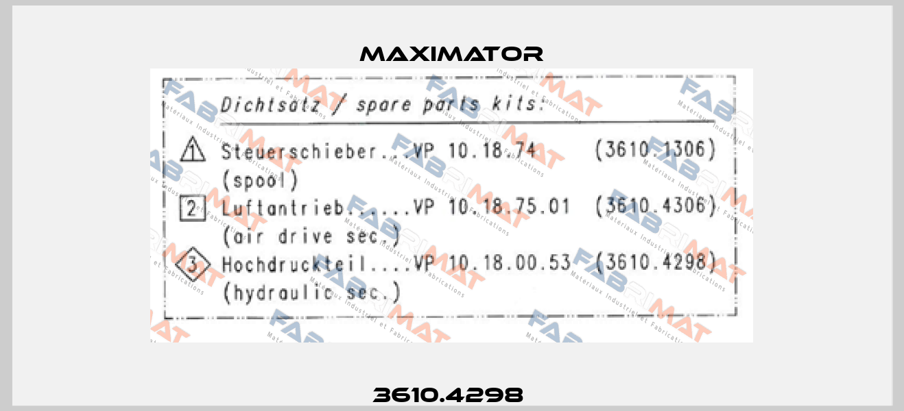 3610.4298  Maximator
