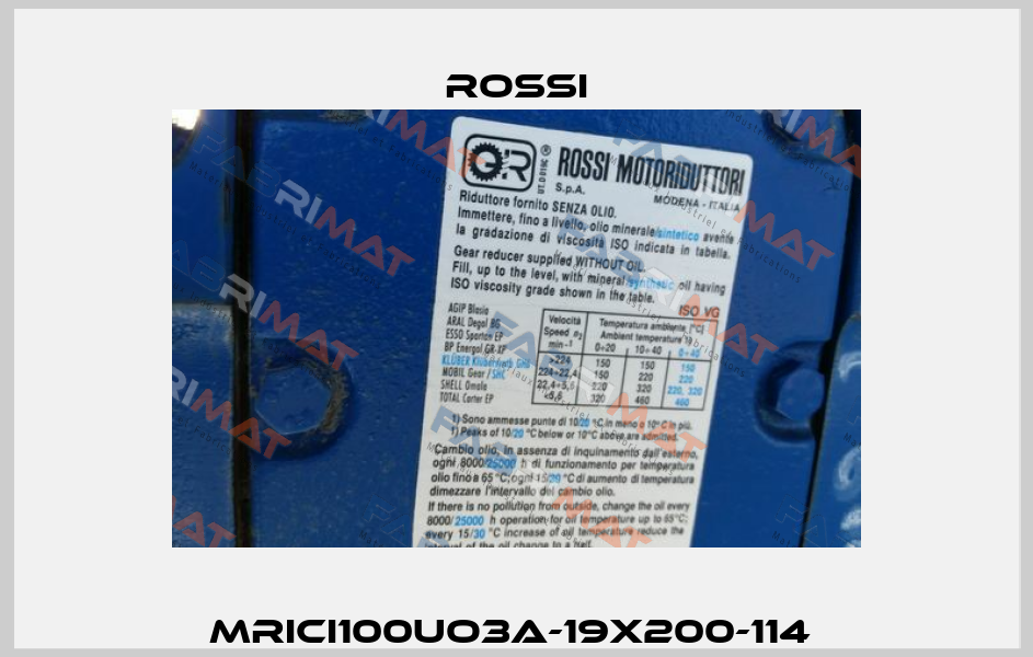 MRICI100UO3A-19x200-114  Rossi