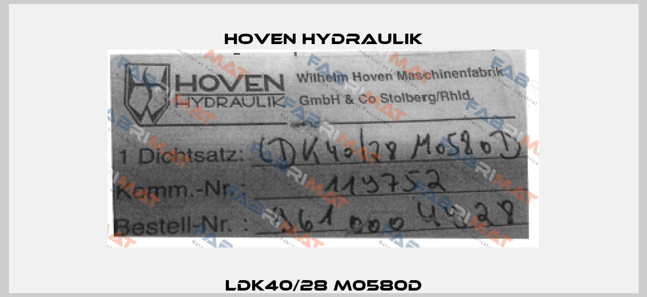  LDK40/28 M0580D  Hoven Hydraulik
