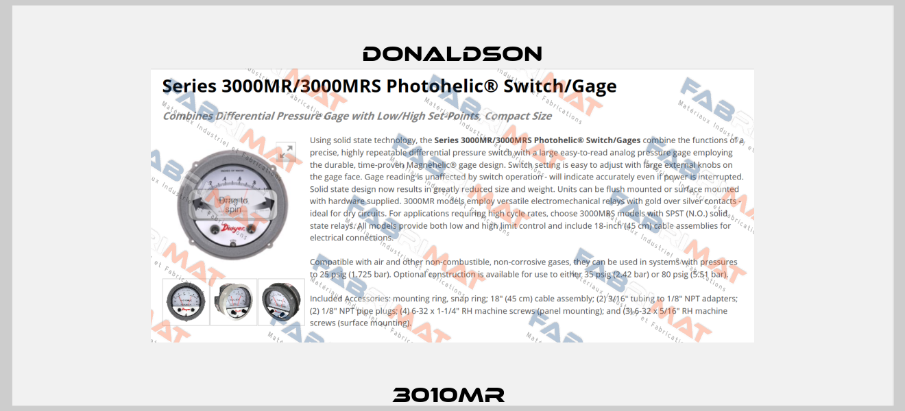3010MR  Donaldson