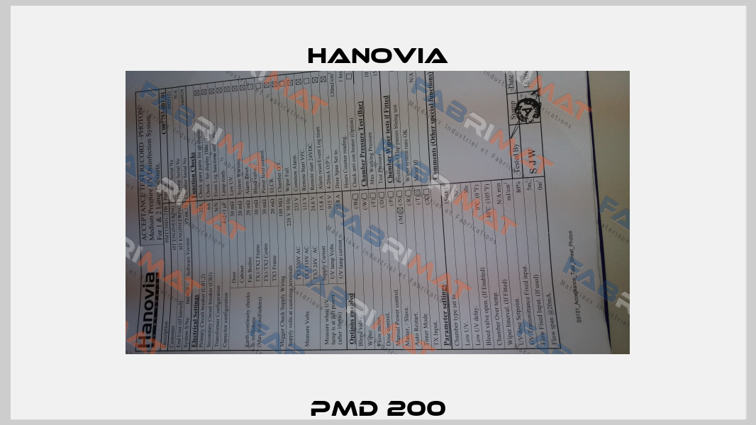 PMD 200 Hanovia
