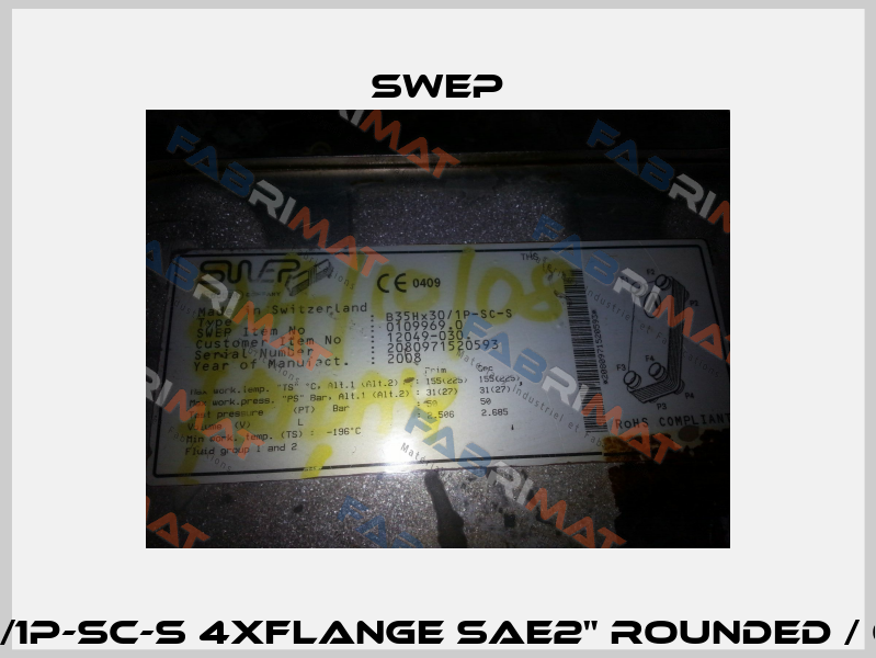 B35TM0x30/1P-SC-S 4xFLANGE SAE2" ROUNDED / 03298598.0 Swep