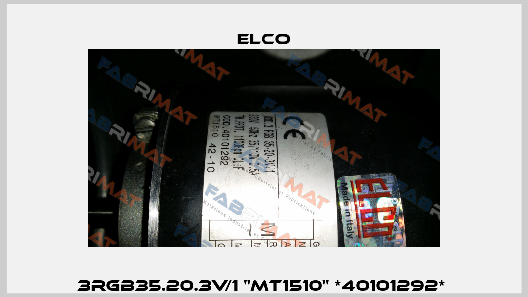 3RGB35.20.3V/1 "MT1510" *40101292*  Elco