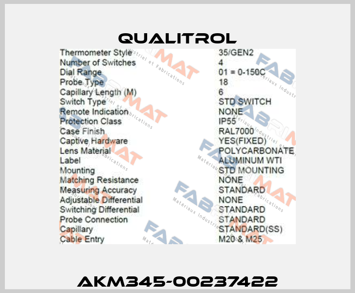 AKM345-00237422 Qualitrol