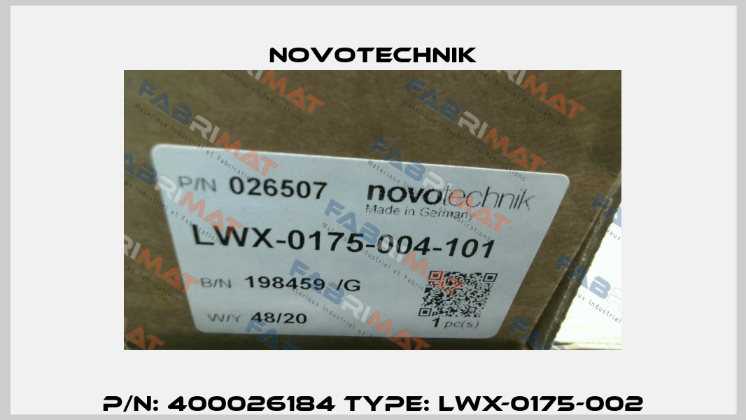 P/N: 400026184 Type: LWX-0175-002 Novotechnik