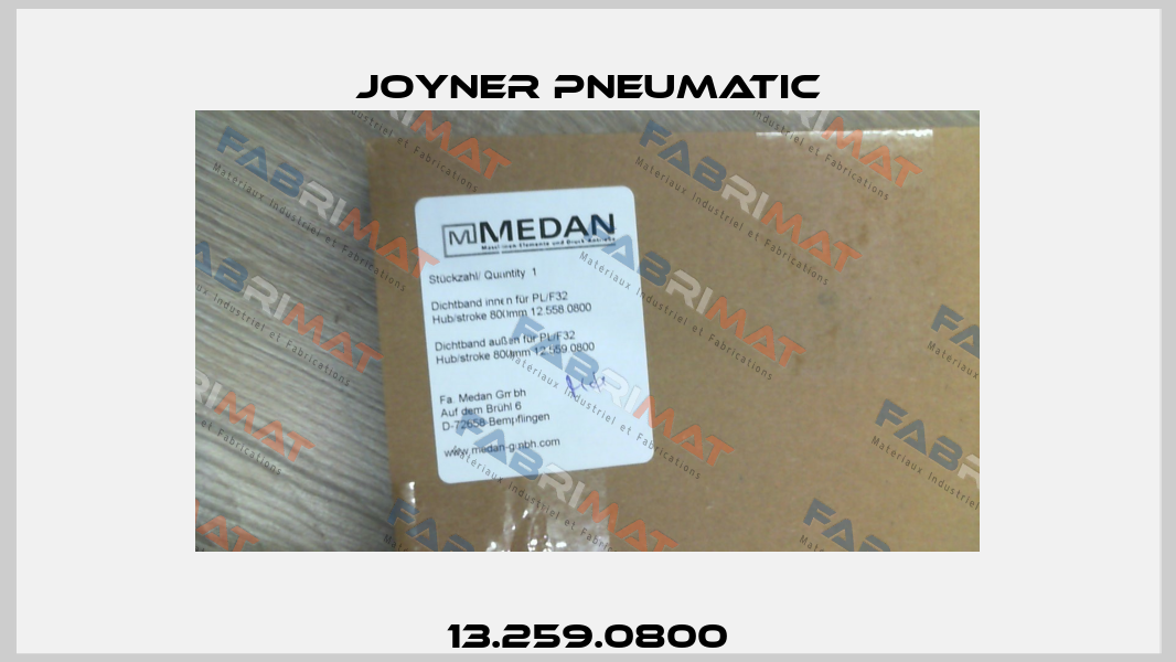 13.259.0800 Joyner Pneumatic