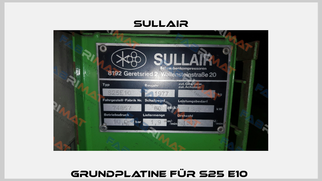 Grundplatine für S25 E10  Sullair