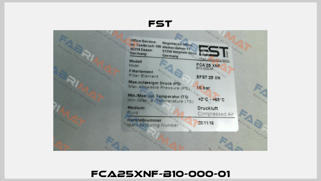 FCA25XNF-B10-000-01 FST GmbH Filtrations-Separations-Technik
