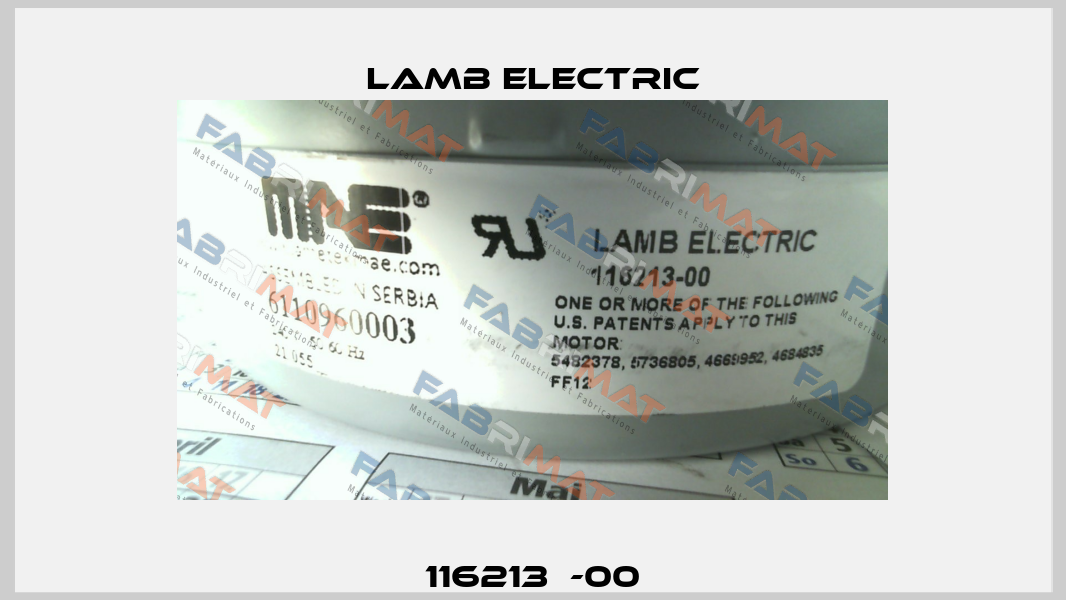 116213­-00 Lamb Electric