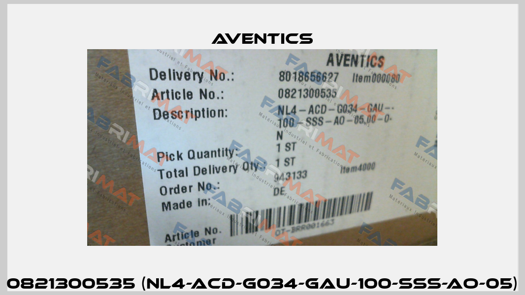 0821300535 (NL4-ACD-G034-GAU-100-SSS-AO-05) Aventics