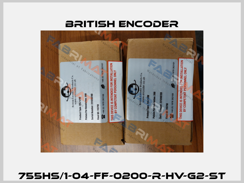 755HS/1-04-FF-0200-R-HV-G2-ST British Encoder