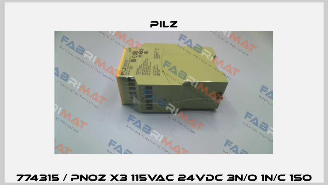 774315 / PNOZ X3 115VAC 24VDC 3n/o 1n/c 1so Pilz