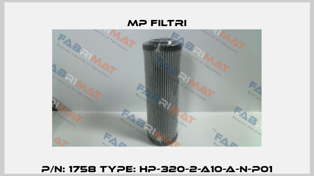 P/N: 1758 Type: HP-320-2-A10-A-N-P01 MP Filtri