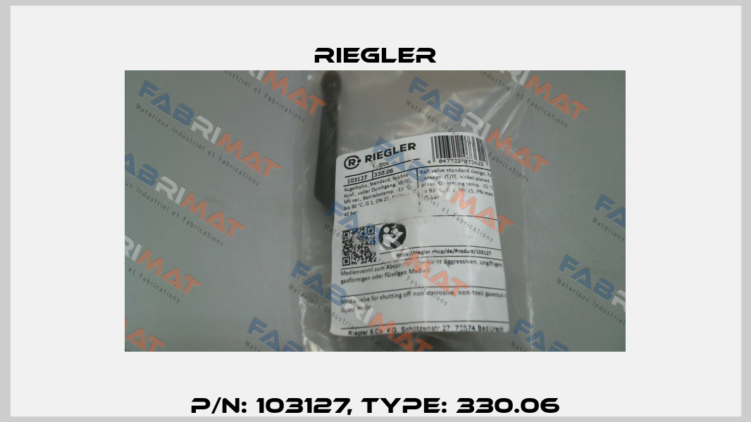 P/N: 103127, Type: 330.06 Riegler