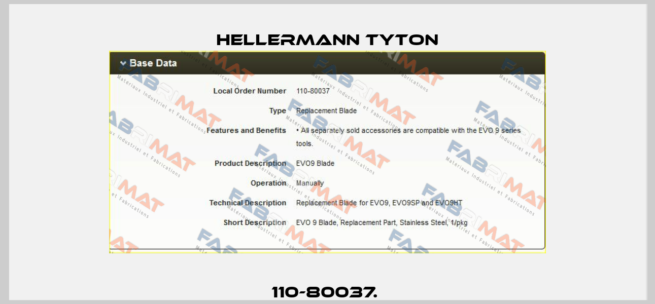 110-80037.  Hellermann Tyton