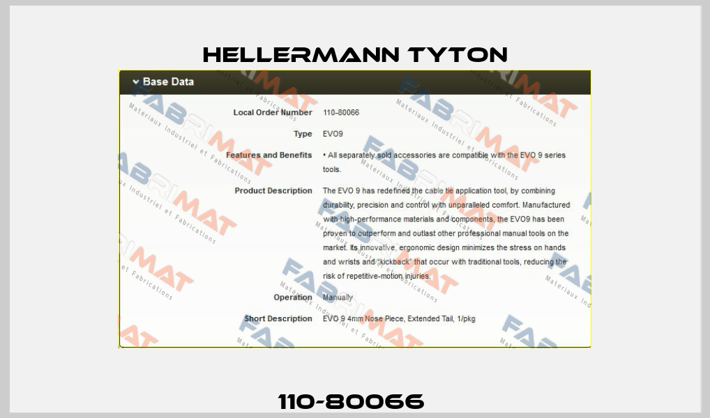 110-80066  Hellermann Tyton