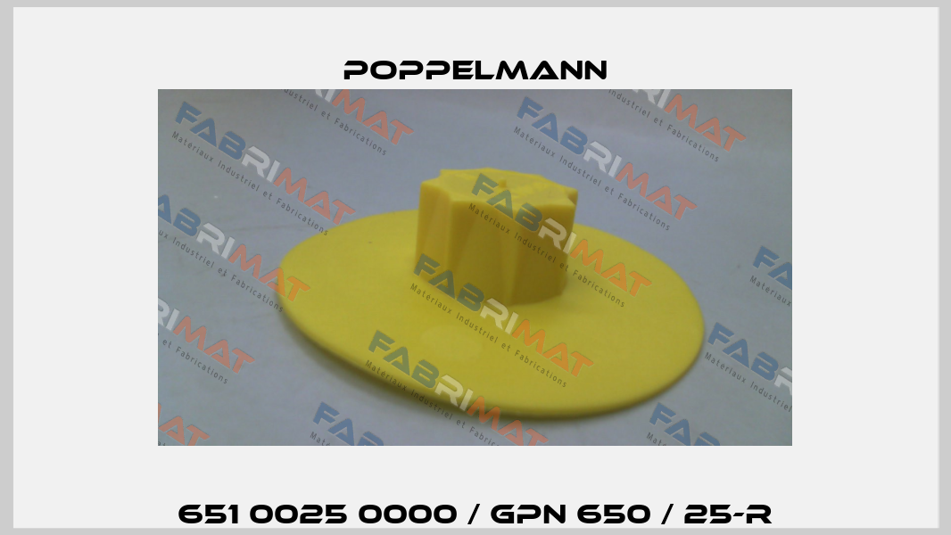 651 0025 0000 / GPN 650 / 25-R Poppelmann