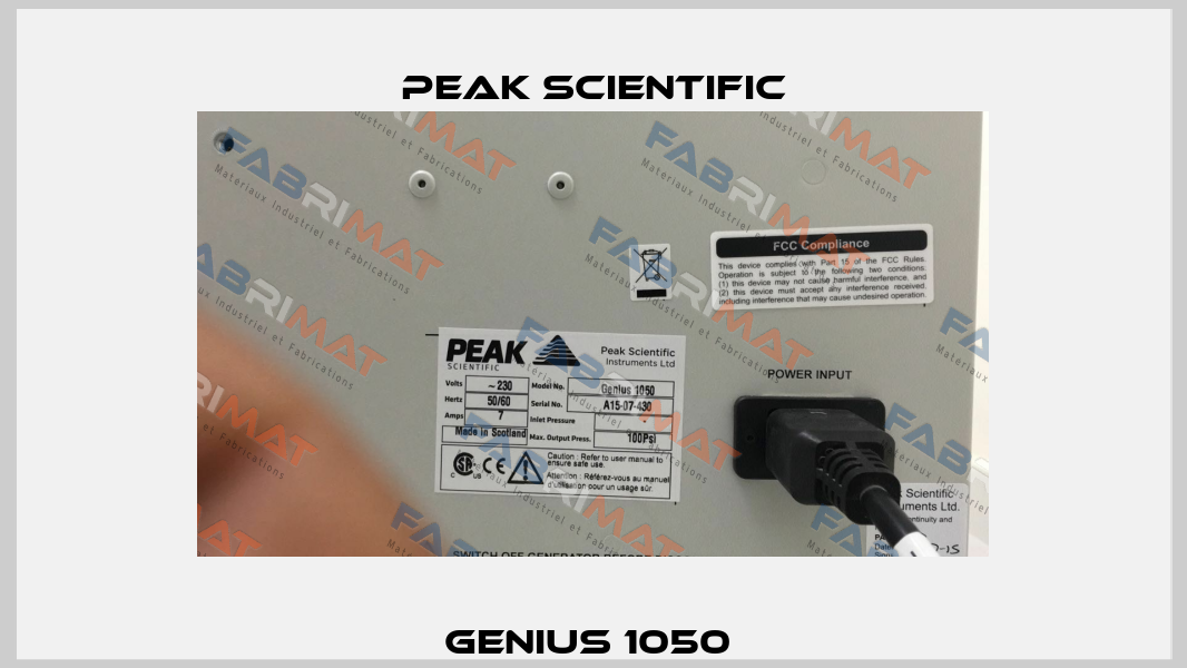 Genius 1050  Peak Scientific