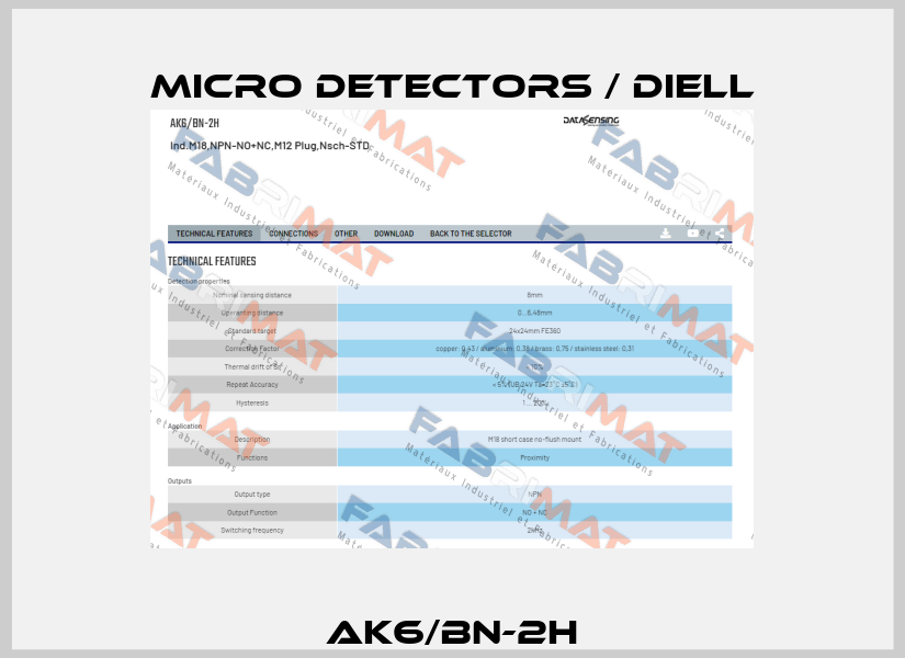 AK6/BN-2H Micro Detectors / Diell