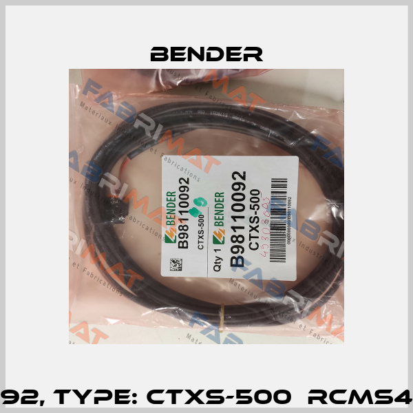 p/n: B98110092, Type: CTXS-500  RCMS4…/CTUB10… Bender