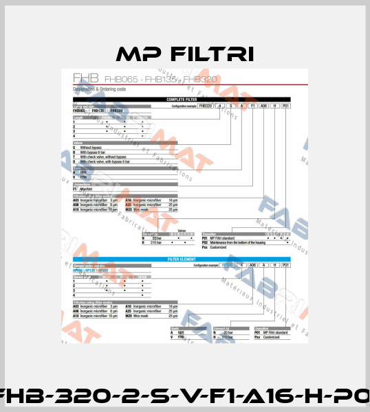 FHB-320-2-S-V-F1-A16-H-P01 MP Filtri