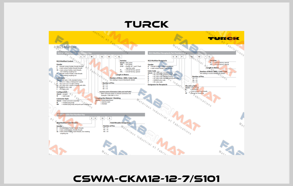 CSWM-CKM12-12-7/S101 Turck
