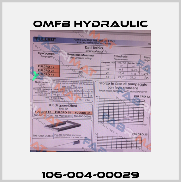 106-004-00029 OMFB Hydraulic