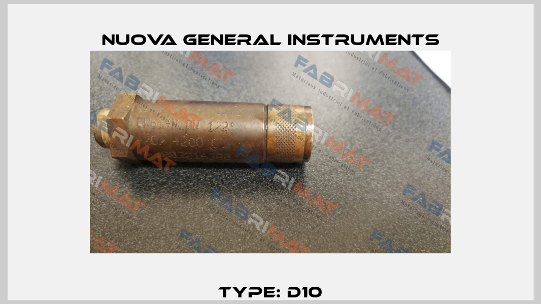 Type: D10 Nuova General Instruments